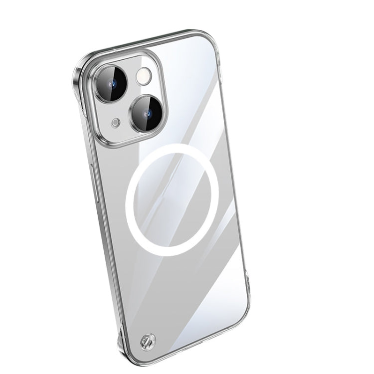 For iPhone 13 Electroplating Frameless Magsafe Magnetic PC Phone Case(Transparent) - iPhone 13 Cases by buy2fix | Online Shopping UK | buy2fix