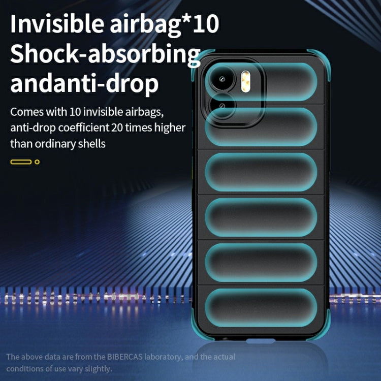 For Xiaomi Redmi A1 4G Global Magic Shield TPU + Flannel Phone Case(Light Blue) - Xiaomi Cases by buy2fix | Online Shopping UK | buy2fix