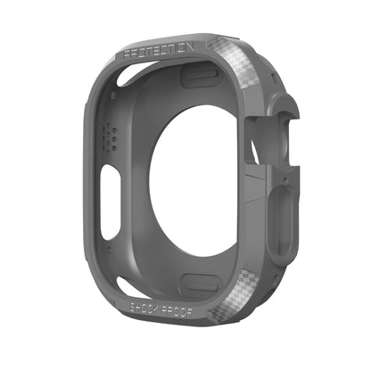 Carbon Fiber Shockproof Case For Apple Watch Series 8&7 45mm(Grey) - Watch Cases by buy2fix | Online Shopping UK | buy2fix