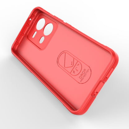 For vivo V25 5G Global Magic Shield TPU + Flannel Phone Case(Red) - vivo Cases by buy2fix | Online Shopping UK | buy2fix