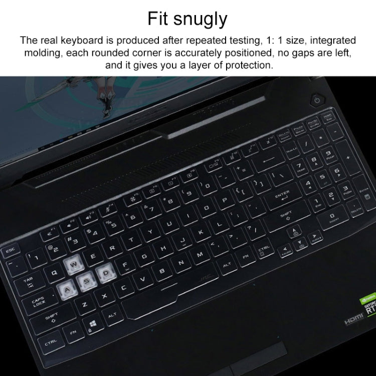 For Asus FA506IU 15.6 inch Transparent and Dustproof TPU Laptop Keyboard Protective Film - Keyboard Protector by buy2fix | Online Shopping UK | buy2fix