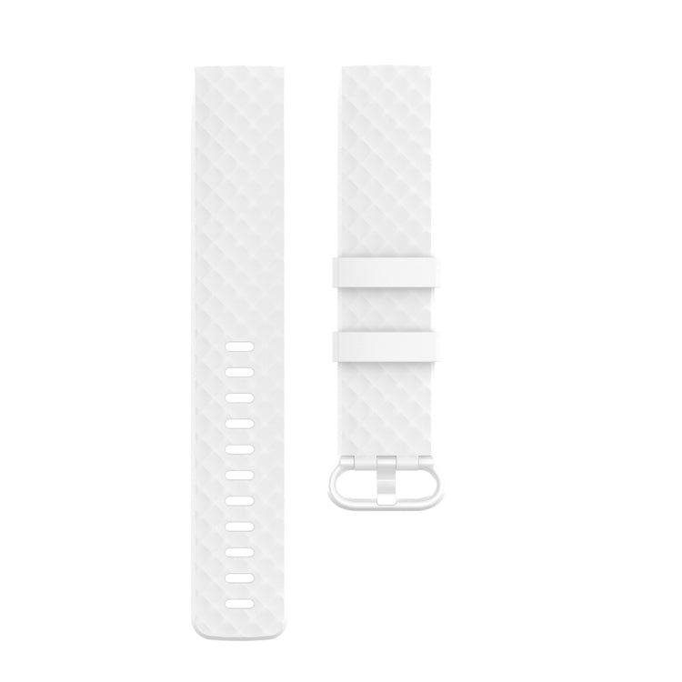 Color Buckle TPU Wrist Strap Watch Band for Fitbit Charge 4 / Charge 3 / Charge 3 SE, Size: S(White) - Watch Bands by buy2fix | Online Shopping UK | buy2fix