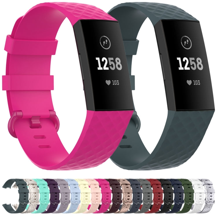 Color Buckle TPU Wrist Strap Watch Band for Fitbit Charge 4 / Charge 3 / Charge 3 SE, Size: L(Red) - Watch Bands by buy2fix | Online Shopping UK | buy2fix