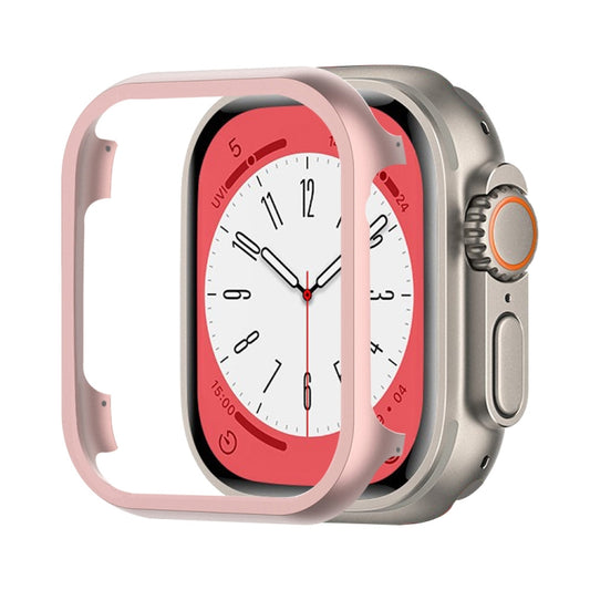 For Apple Watch Ultra 49mm Aluminum Alloy Frame Protective Case(Pink) - Watch Cases by buy2fix | Online Shopping UK | buy2fix