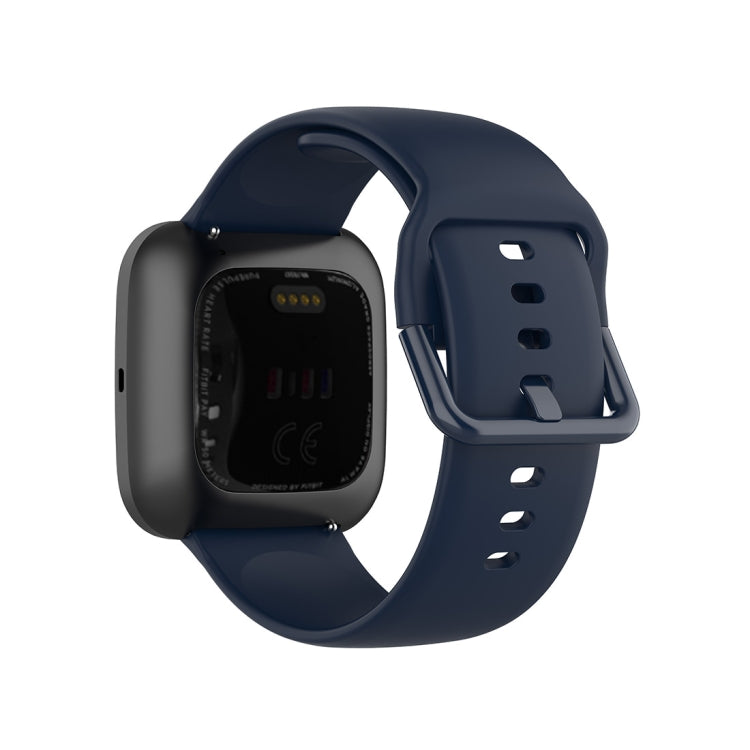 23mm Color Buckle Silicone Wrist Strap Watch Band for Fitbit Versa 2 / Versa / Versa Lite / Blaze, Size: S(Midnight Blue) - Watch Bands by buy2fix | Online Shopping UK | buy2fix