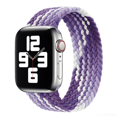 Nylon Single-turn Braided Watch Band For Apple Watch Ultra 49mm&Watch Ultra 2 49mm / Series 9&8&7 45mm / SE 3&SE 2&6&SE&5&4 44mm / 3&2&1 42mm, Length:135mm(Grape Purple) - Watch Bands by buy2fix | Online Shopping UK | buy2fix