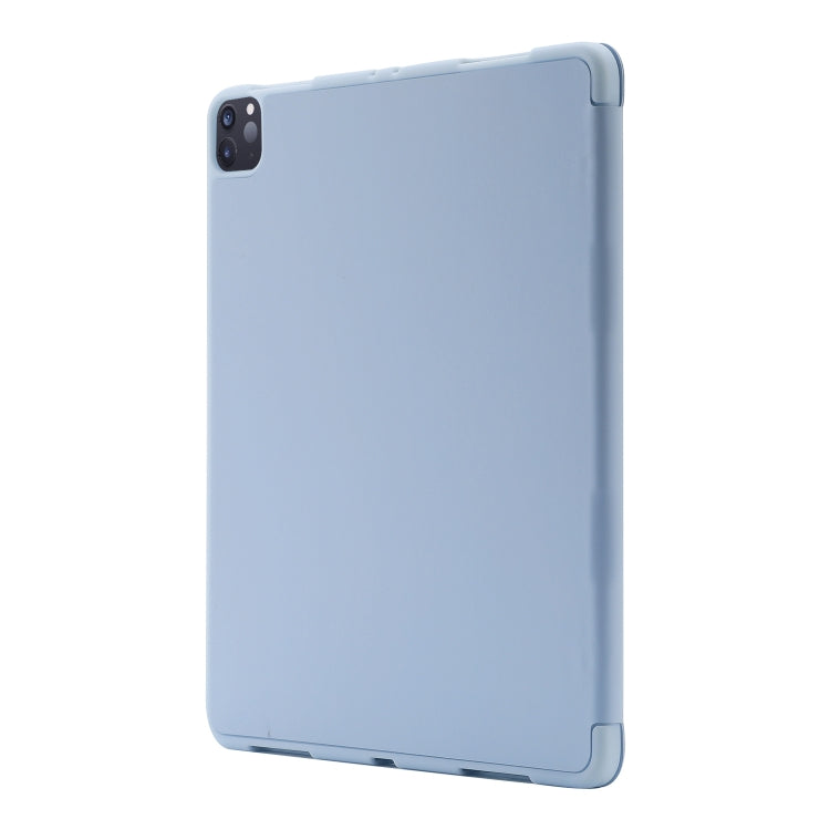 Skin Feel Pen Holder Tri-fold Tablet Leather Case For iPad Air 13 2024 / iPad Pro 12.9 2022 / 2021 / 2020 / 2018(Light Blue) - iPad Pro 12.9 (2022/2021) Cases by buy2fix | Online Shopping UK | buy2fix