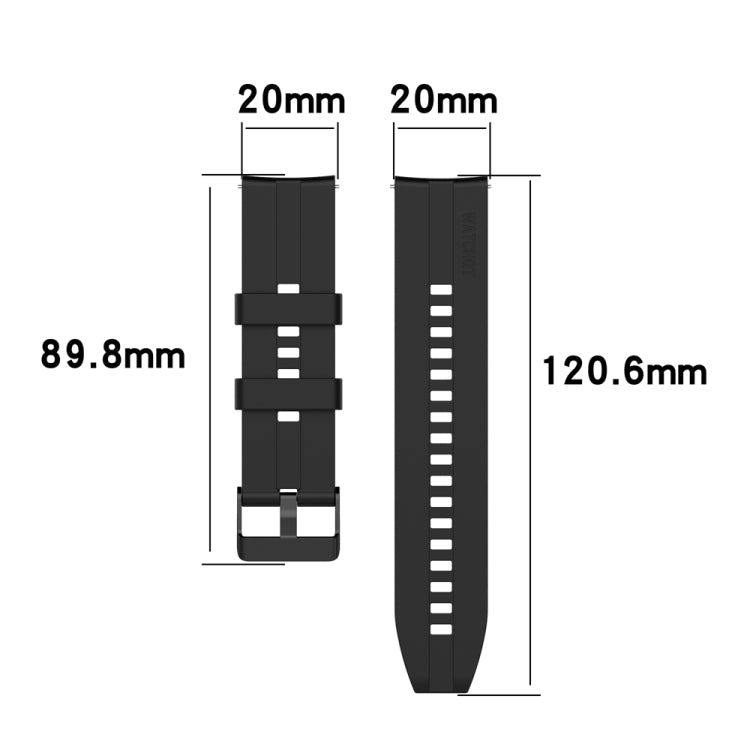 For Huawei Watch Buds 20mm Silicone Black Buckle Watch Band(White) - Watch Bands by buy2fix | Online Shopping UK | buy2fix