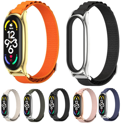 For Xiaomi Mi Band 7 / 7 NFC MIJOBS PLUS Nylon Breathable Watch Band(Orange Gold) - Watch Bands by MIJOBS | Online Shopping UK | buy2fix