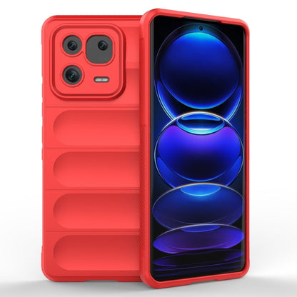 For Xiaomi 13 Pro 5G Magic Shield TPU + Flannel Phone Case(Red) - 13 Pro Cases by buy2fix | Online Shopping UK | buy2fix