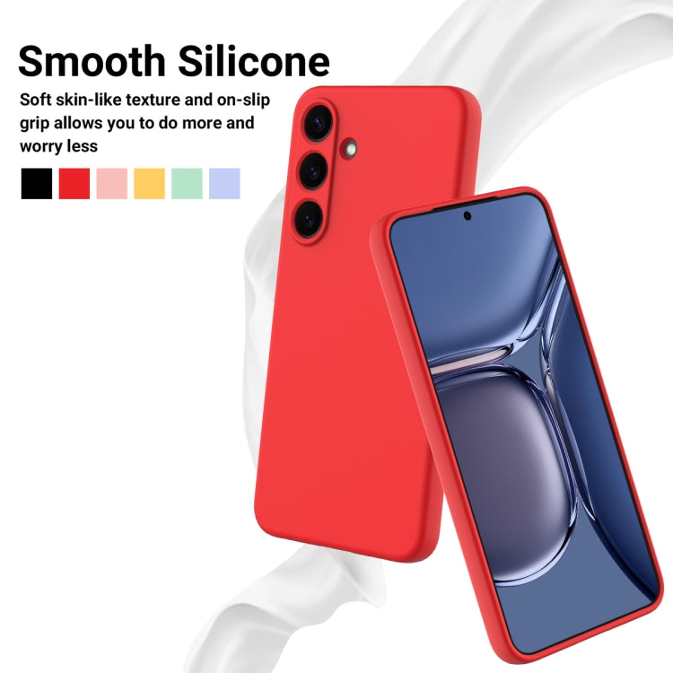 For Samsung Galaxy S25 5G Color Liquid Silicone Phone Case(Red) - Galaxy S25 5G Cases by buy2fix | Online Shopping UK | buy2fix