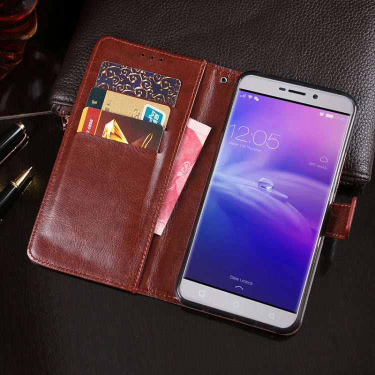 For Blackview R7 idewei Crazy Horse Texture Horizontal Flip Leather Case with Holder & Card Slots & Wallet(Black) - More Brand by idewei | Online Shopping UK | buy2fix