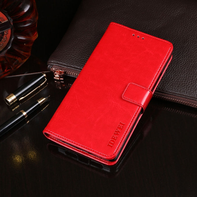 For Doogee X70 idewei  Crazy Horse Texture Horizontal Flip Leather Case with Holder & Card Slots & Wallet(Red) - More Brand by idewei | Online Shopping UK | buy2fix