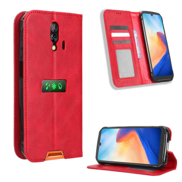 For Blackview BV7200 Magnetic Buckle Retro Texture Leather Phone Case(Red) - More Brand by buy2fix | Online Shopping UK | buy2fix