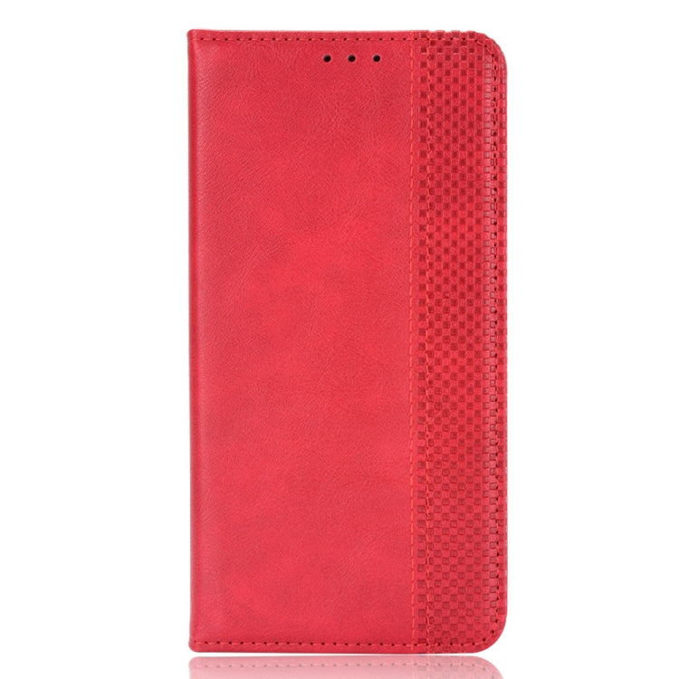 For Blackview BV7200 Magnetic Buckle Retro Texture Leather Phone Case(Red) - More Brand by buy2fix | Online Shopping UK | buy2fix