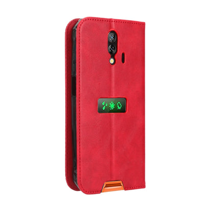 For Blackview BV7200 Magnetic Buckle Retro Texture Leather Phone Case(Red) - More Brand by buy2fix | Online Shopping UK | buy2fix