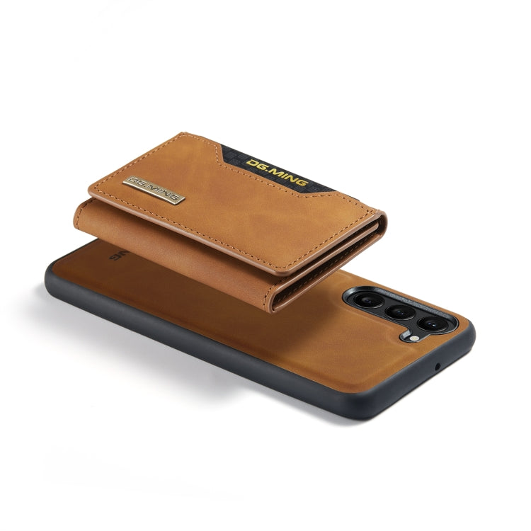 For Samsung Galaxy S23+ 5G DG.MING M2 Series 3-Fold Multi Card Bag + Phone Case(Brown) - Galaxy S23+ 5G Cases by DG.MING | Online Shopping UK | buy2fix