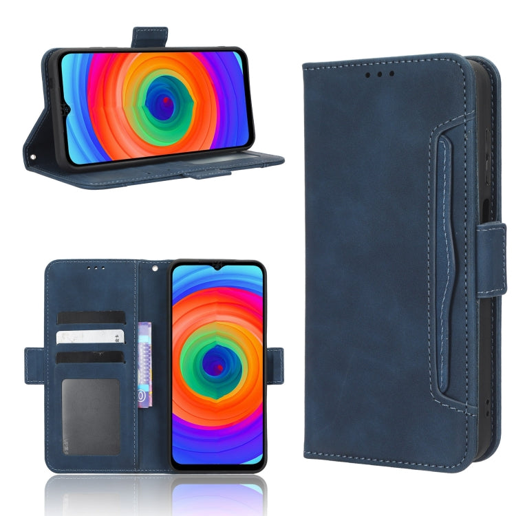 For Ulefone Note 14 Skin Feel Calf Texture Card Slots Leather Phone Case(Blue) - Ulefone Cases by buy2fix | Online Shopping UK | buy2fix