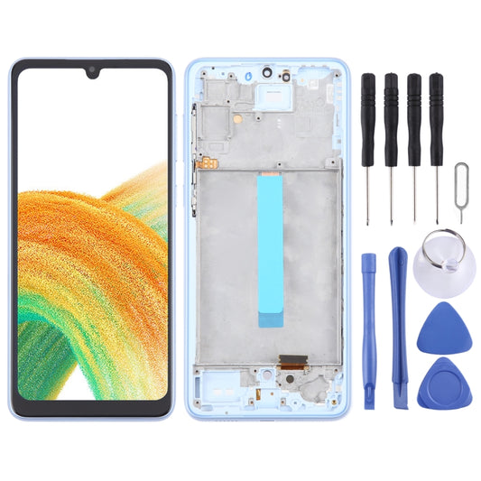 For Samsung Galaxy A33 5G SM-A336 6.36 inch OLED LCD Screen Digitizer Full Assembly with Frame (Blue) - Galaxy A Series Parts by buy2fix | Online Shopping UK | buy2fix