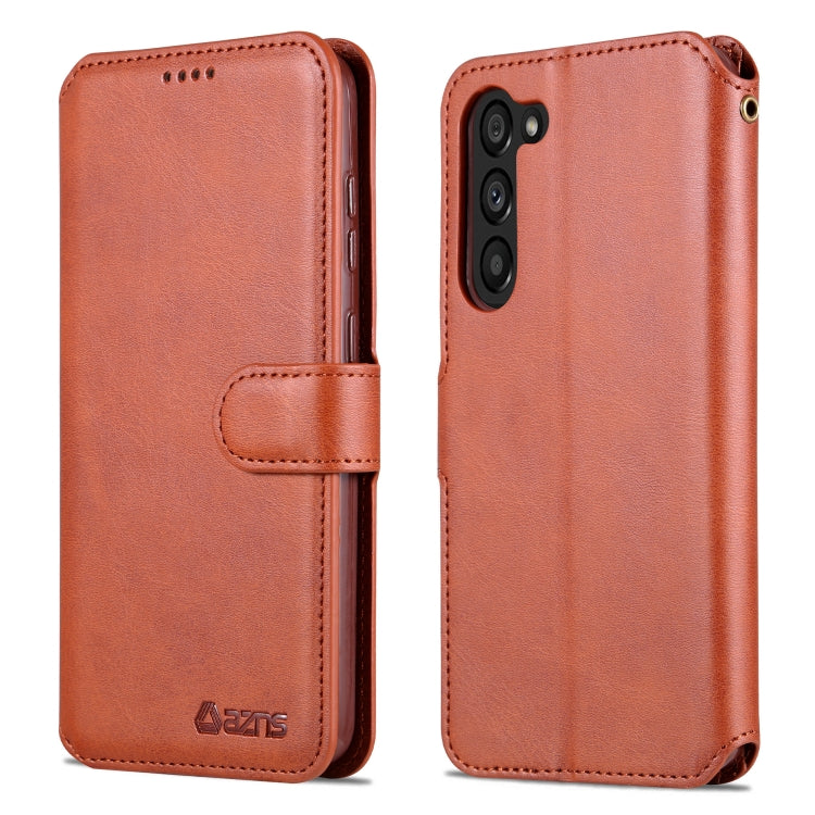 For Samsung Galaxy S23 5G AZNS Calf Texture Horizontal Flip Leather Phone Case(Brown) - Galaxy S23 5G Cases by AZNS | Online Shopping UK | buy2fix