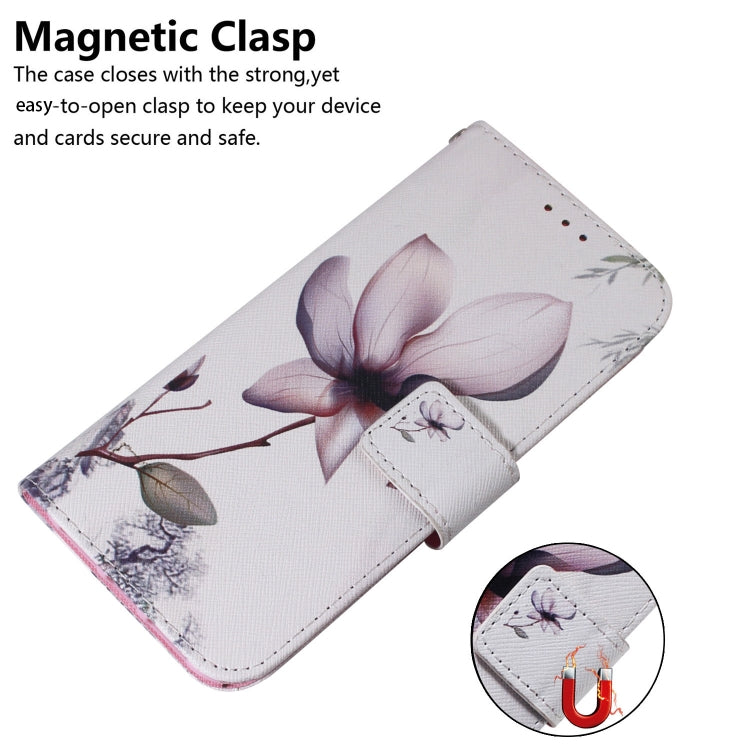 For OnePlus 11 Coloured Drawing Flip Leather Phone Case(Magnolia) - OnePlus Cases by buy2fix | Online Shopping UK | buy2fix