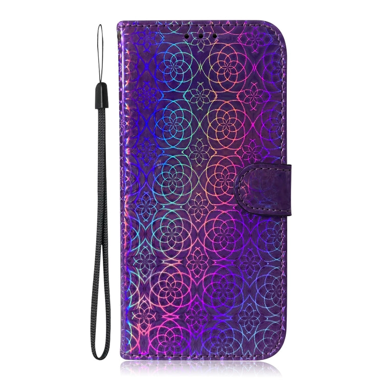 For OnePlus 11 Colorful Magnetic Buckle Leather Phone Case(Purple) - OnePlus Cases by buy2fix | Online Shopping UK | buy2fix