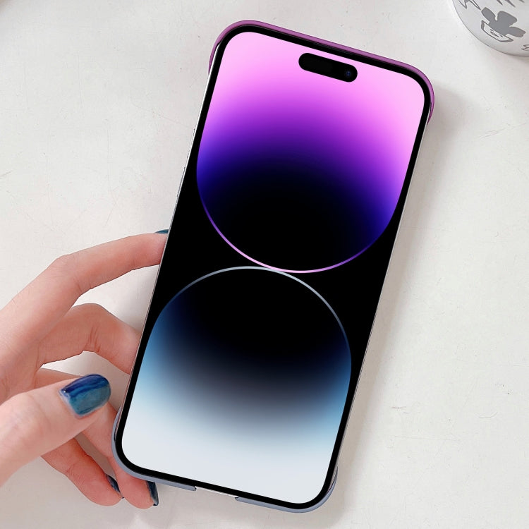 For iPhone XR Frameless Skin Feel Gradient Phone Case(Blue + Black) - More iPhone Cases by buy2fix | Online Shopping UK | buy2fix