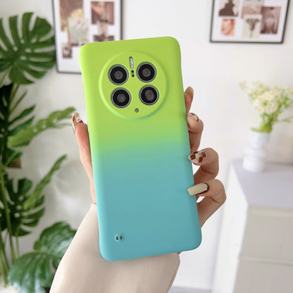 For Huawei Mate 50 Pro Frameless Skin Feel Gradient Phone Case(Green Blue) - Huawei Cases by buy2fix | Online Shopping UK | buy2fix