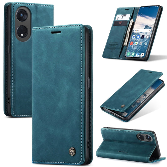 For OPPO Reno8 T 5G CaseMe 013 Multifunctional Horizontal Flip Leather Phone Case(Blue) - OPPO Cases by CaseMe | Online Shopping UK | buy2fix