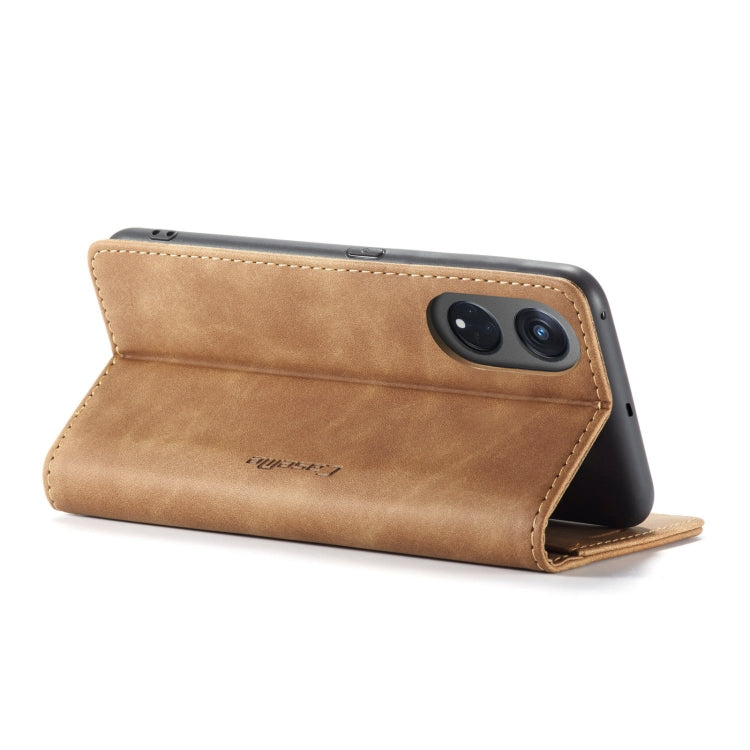 For OPPO Reno8 T 5G CaseMe 013 Multifunctional Horizontal Flip Leather Phone Case(Brown) - OPPO Cases by CaseMe | Online Shopping UK | buy2fix