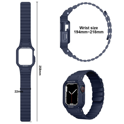 Silicone Integrated Frame Watch Band For Apple Watch Ultra 49mm(Starlight) - Watch Bands by buy2fix | Online Shopping UK | buy2fix