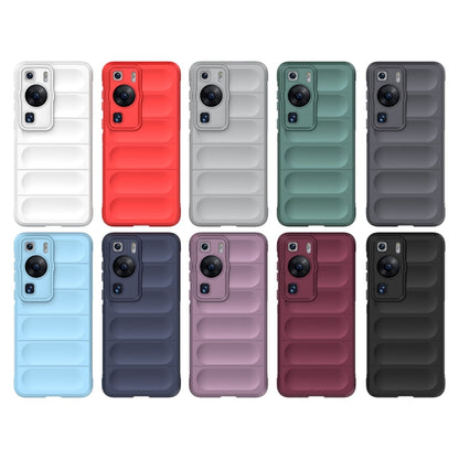 For Huawei P60 Magic Shield TPU + Flannel Phone Case(Dark Blue) - Huawei Cases by buy2fix | Online Shopping UK | buy2fix