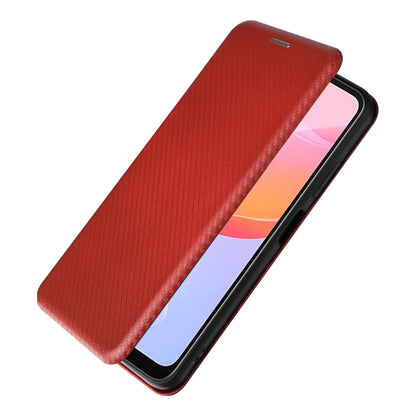 For Blackview A85 Carbon Fiber Texture Flip Leather Phone Case(Brown) - More Brand by buy2fix | Online Shopping UK | buy2fix