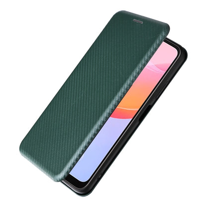 For Blackview A85 Carbon Fiber Texture Flip Leather Phone Case(Green) - More Brand by buy2fix | Online Shopping UK | buy2fix