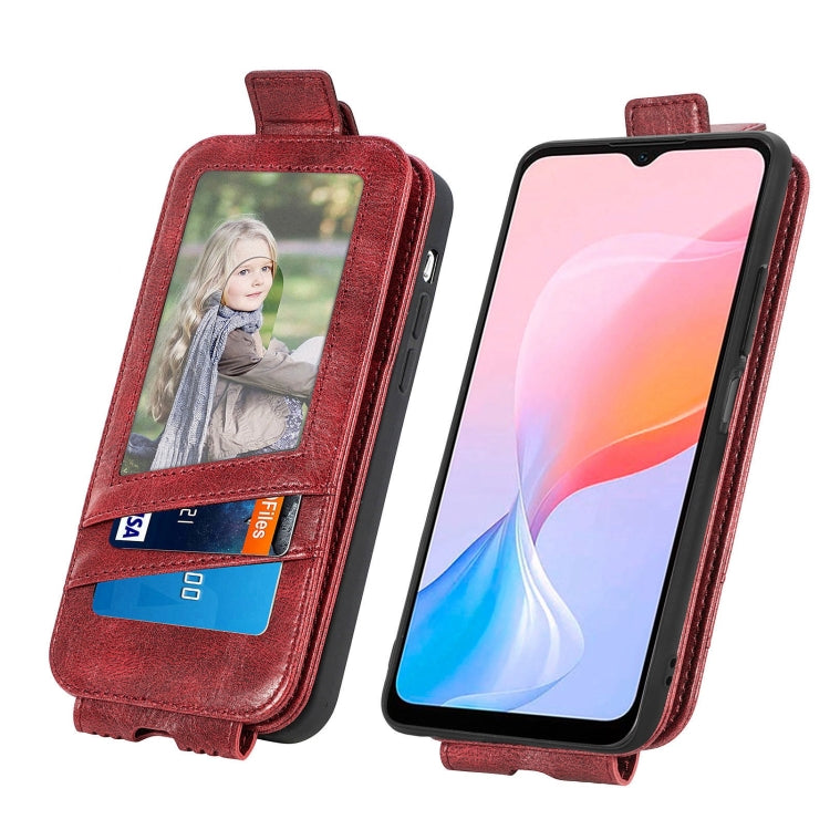 For Blackview A85 Zipper Wallet Vertical Flip Leather Phone Case(Red) - More Brand by buy2fix | Online Shopping UK | buy2fix