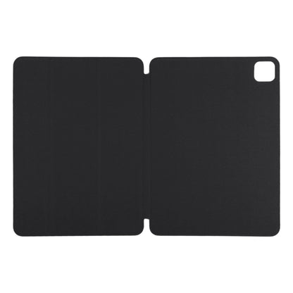 For iPad Air 13 2024 / Pro 12.9 2020 Non-buckle Double-sided Magnetic Flip Leather Tablet Case With Holder & Sleep / Wake-up Function(Black) - iPad Pro 12.9 (2020) Cases by buy2fix | Online Shopping UK | buy2fix