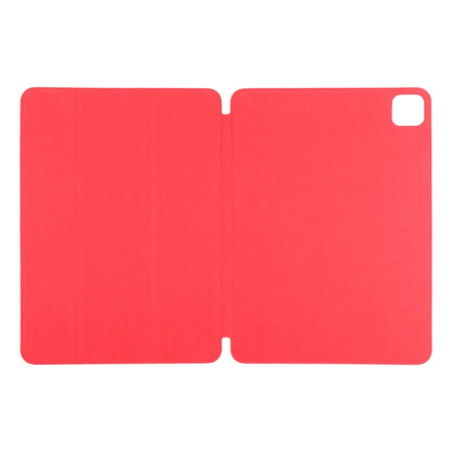 For iPad Air 13 2024 / Pro 12.9 2020 Non-buckle Double-sided Magnetic Flip Leather Tablet Case With Holder & Sleep / Wake-up Function(Red) - iPad Pro 12.9 (2020) Cases by buy2fix | Online Shopping UK | buy2fix