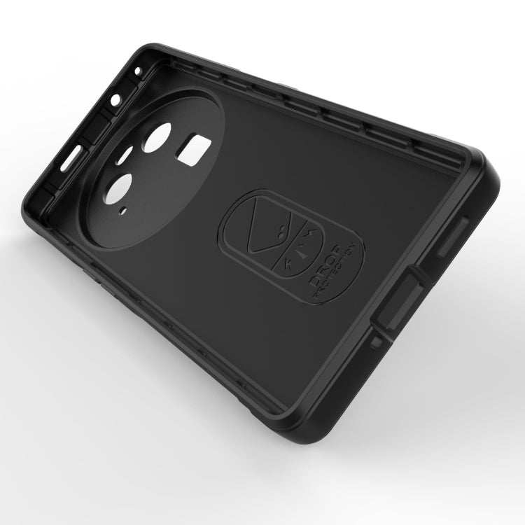 For OPPO Find X6 5G Magic Shield TPU + Flannel Phone Case(Dark Green) - OPPO Cases by buy2fix | Online Shopping UK | buy2fix