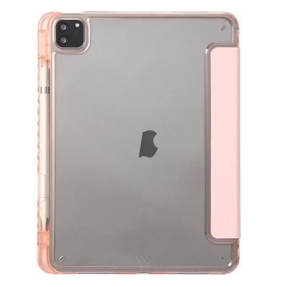 Clear Acrylic Leather Tablet Case For iPad Air 13 2024 / Pro 12.9 2022/ 2021 / 2020 / 2018(Pink) - iPad Pro 12.9 (2022/2021) Cases by buy2fix | Online Shopping UK | buy2fix