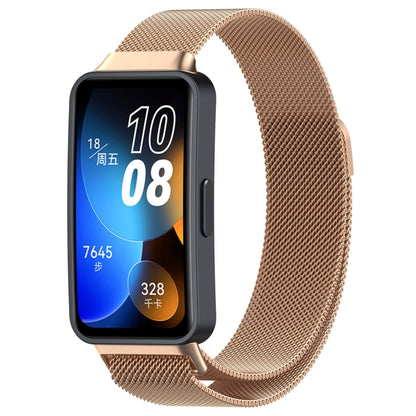 For Huawei Band 8 Milanese Metal Watch Band(Rose Gold) - Watch Bands by buy2fix | Online Shopping UK | buy2fix