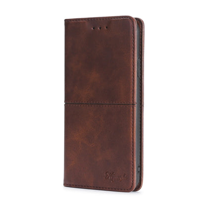 For Blackview A52 Cow Texture Magnetic Horizontal Flip Leather Phone Case(Dark Brown) - More Brand by buy2fix | Online Shopping UK | buy2fix