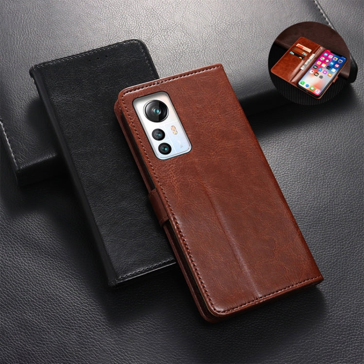 For Blackview A85 idewei Crazy Horse Texture Leather Phone Case with Holder(Black) - More Brand by idewei | Online Shopping UK | buy2fix