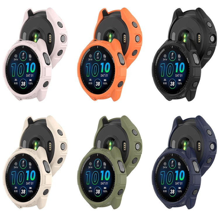 For Garmin Forerunner 965 Armor Hollow Watch Protective Case(Orange) - Watch Cases by buy2fix | Online Shopping UK | buy2fix