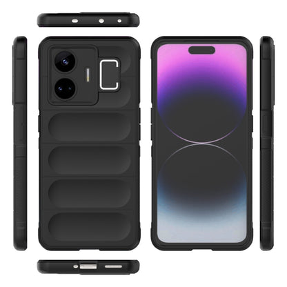 For Realme GT Neo 5 5G Magic Shield TPU + Flannel Phone Case(Dark Blue) - Realme Cases by buy2fix | Online Shopping UK | buy2fix