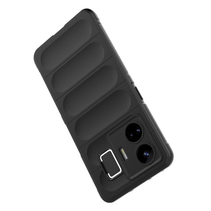 For Realme GT Neo 5 5G Magic Shield TPU + Flannel Phone Case(Black) - Realme Cases by buy2fix | Online Shopping UK | buy2fix