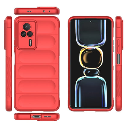 For Xiaomi Redmi K60E 5G Magic Shield TPU + Flannel Phone Case(Black) - Xiaomi Cases by buy2fix | Online Shopping UK | buy2fix