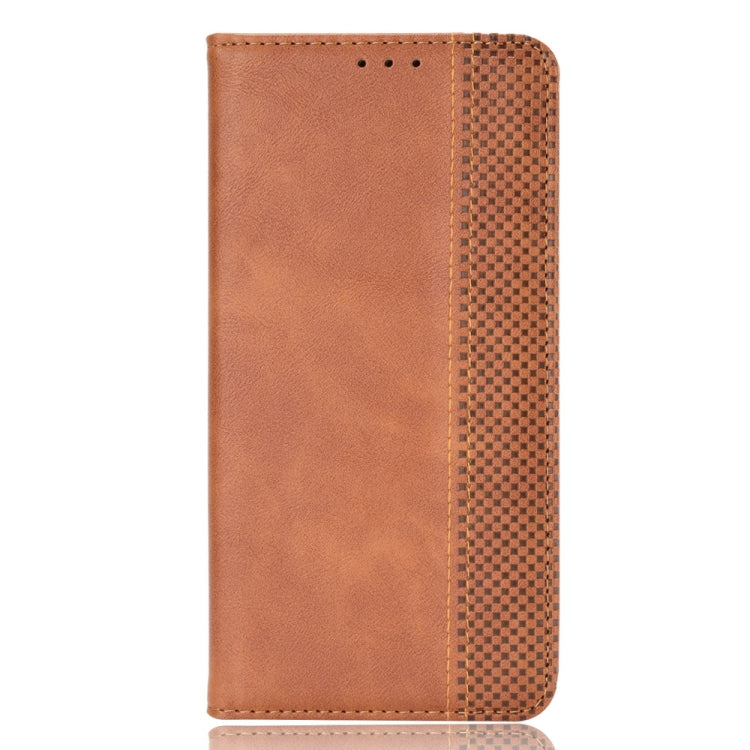 For Blackview A85 Magnetic Buckle Retro Texture Leather Phone Case(Brown) - More Brand by buy2fix | Online Shopping UK | buy2fix