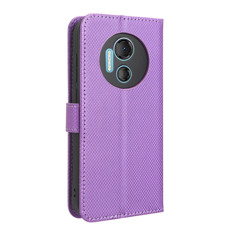 For Doogee X97 / X97 Pro Diamond Texture Leather Phone Case(Purple) - Doogee Cases by buy2fix | Online Shopping UK | buy2fix