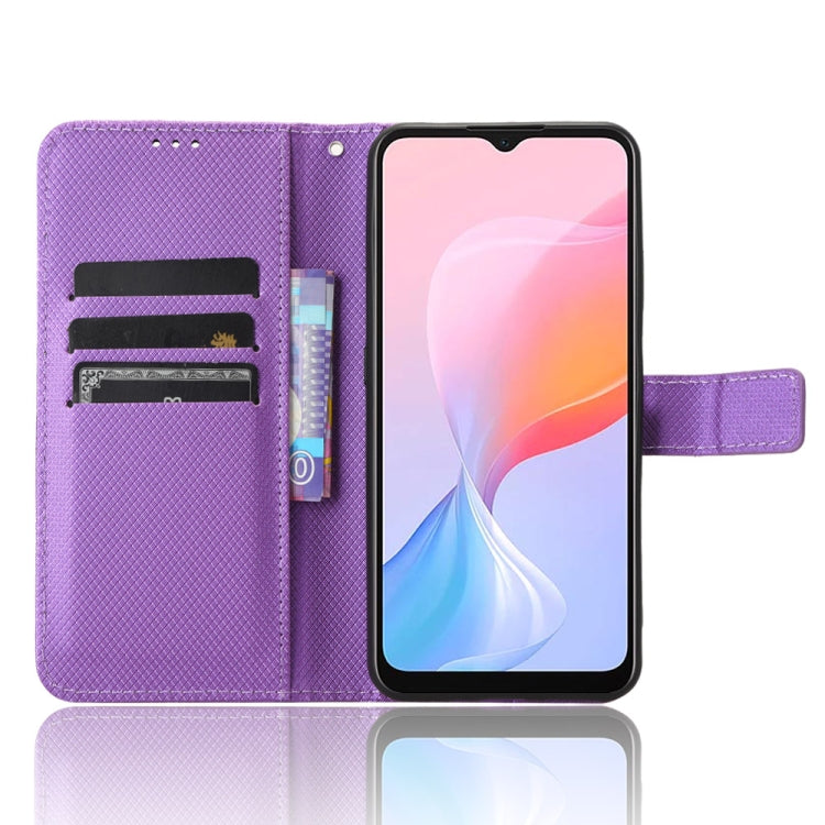 For Blackview A85 Diamond Texture Leather Phone Case(Purple) - More Brand by buy2fix | Online Shopping UK | buy2fix