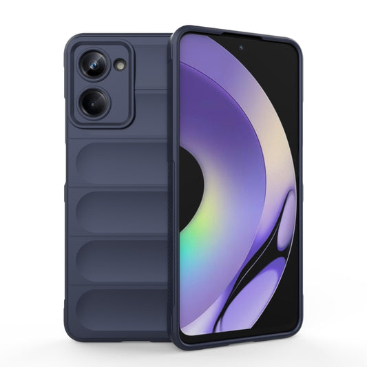 For Realme 10 Pro 5G Magic Shield TPU + Flannel Phone Case(Dark Blue) - Realme Cases by buy2fix | Online Shopping UK | buy2fix